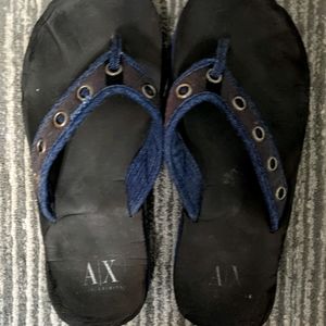 Armani exchange flip flops